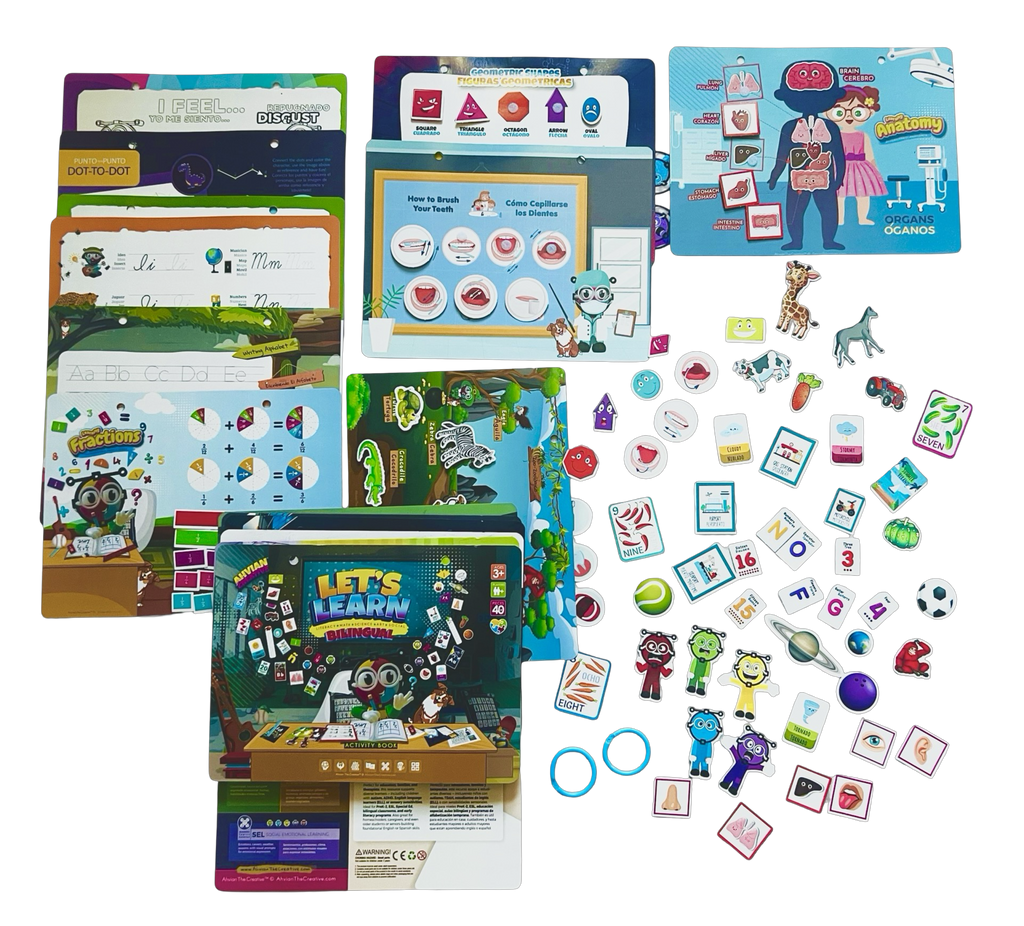 Sticky Book Re-usable Bilingual Activities Game