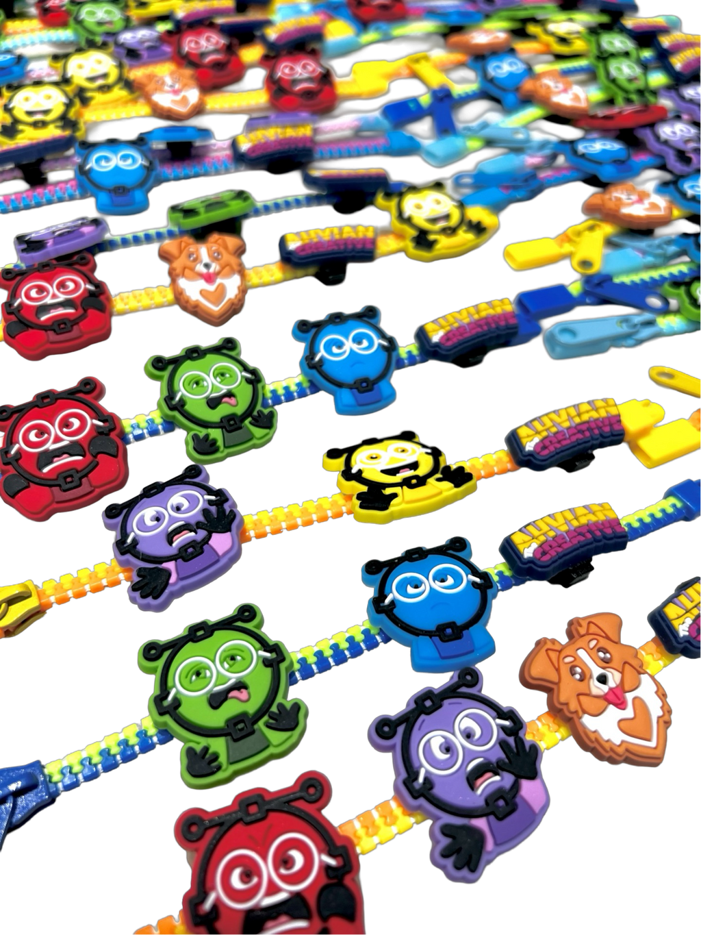 Bracelet for Stress Relief - Fidget Zipper - Supporting Emotion Learning SEL (11pcs)