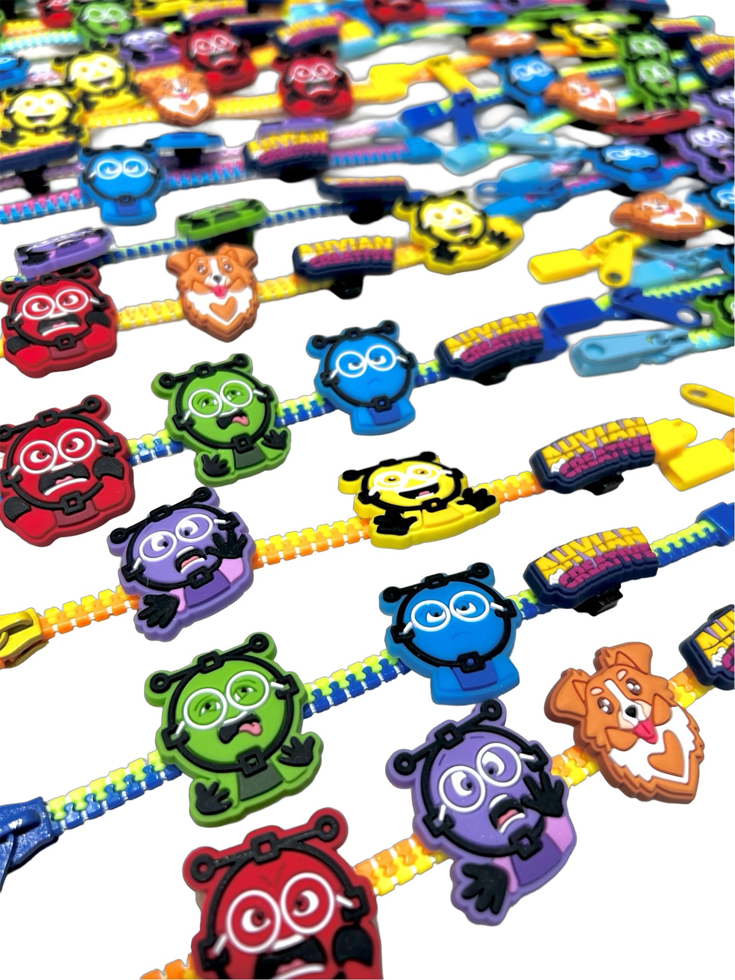 Bracelet for Stress Relief - Fidget Zipper - Supporting Emotion Learning SEL (11pcs)
