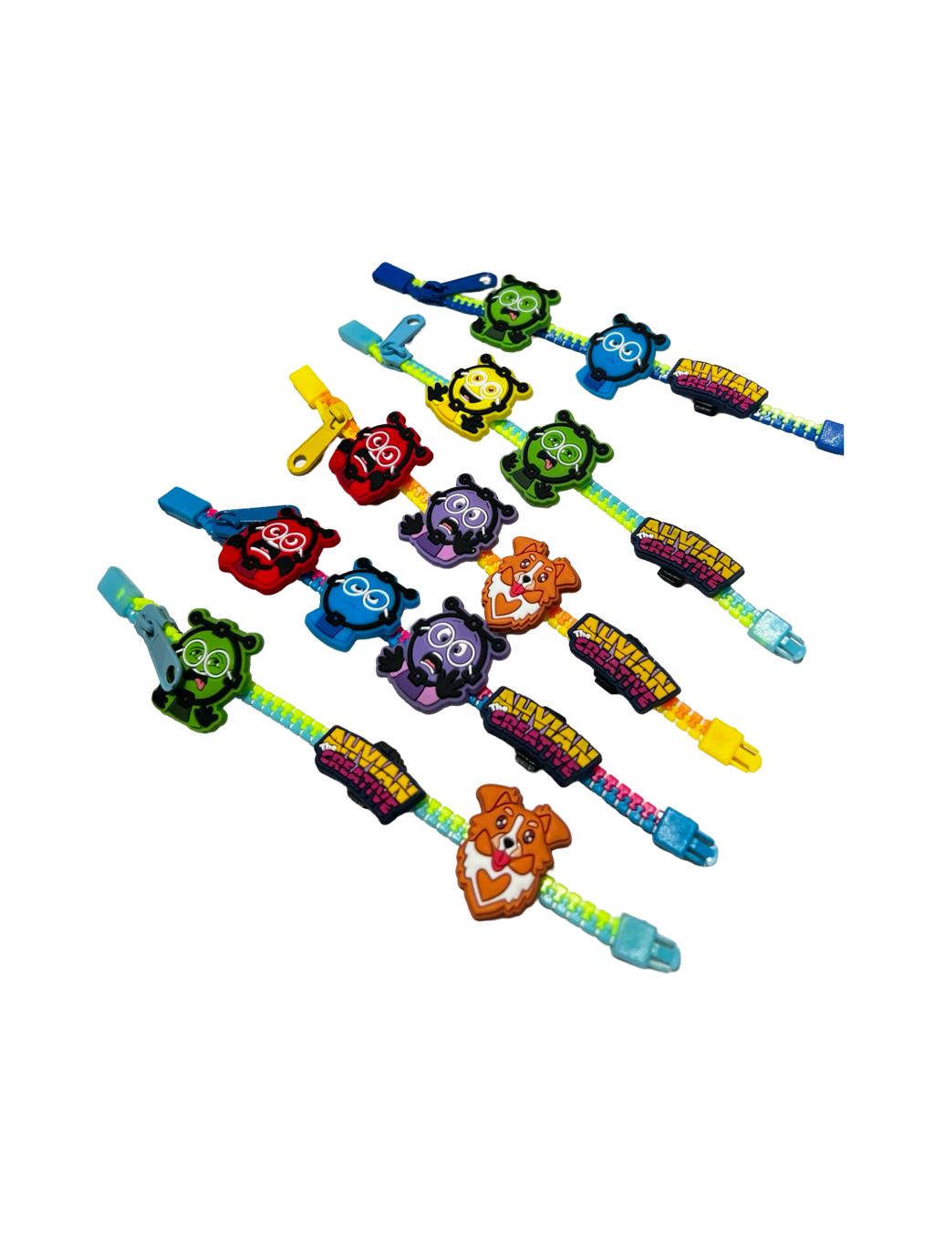 Bracelet for Stress Relief - Fidget Zipper - Supporting Emotion Learning SEL (11pcs)