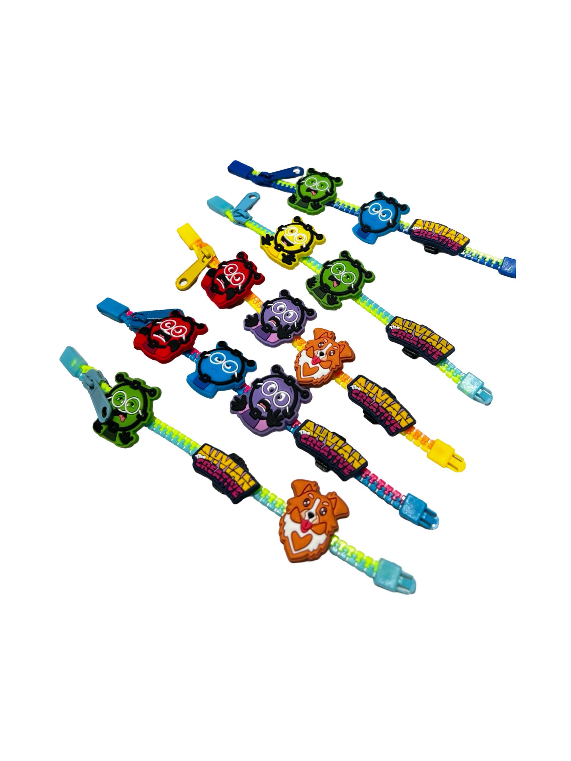 Bracelet for Stress Relief - Fidget Zipper - Supporting Emotion Learning SEL (11pcs)