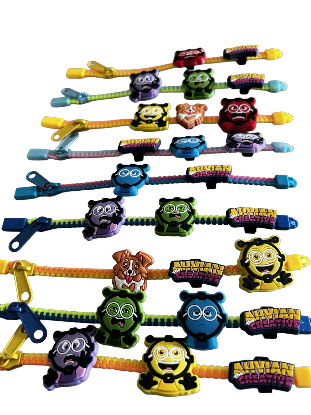 Bracelet for Stress Relief - Fidget Zipper - Supporting Emotion Learning SEL (11pcs)