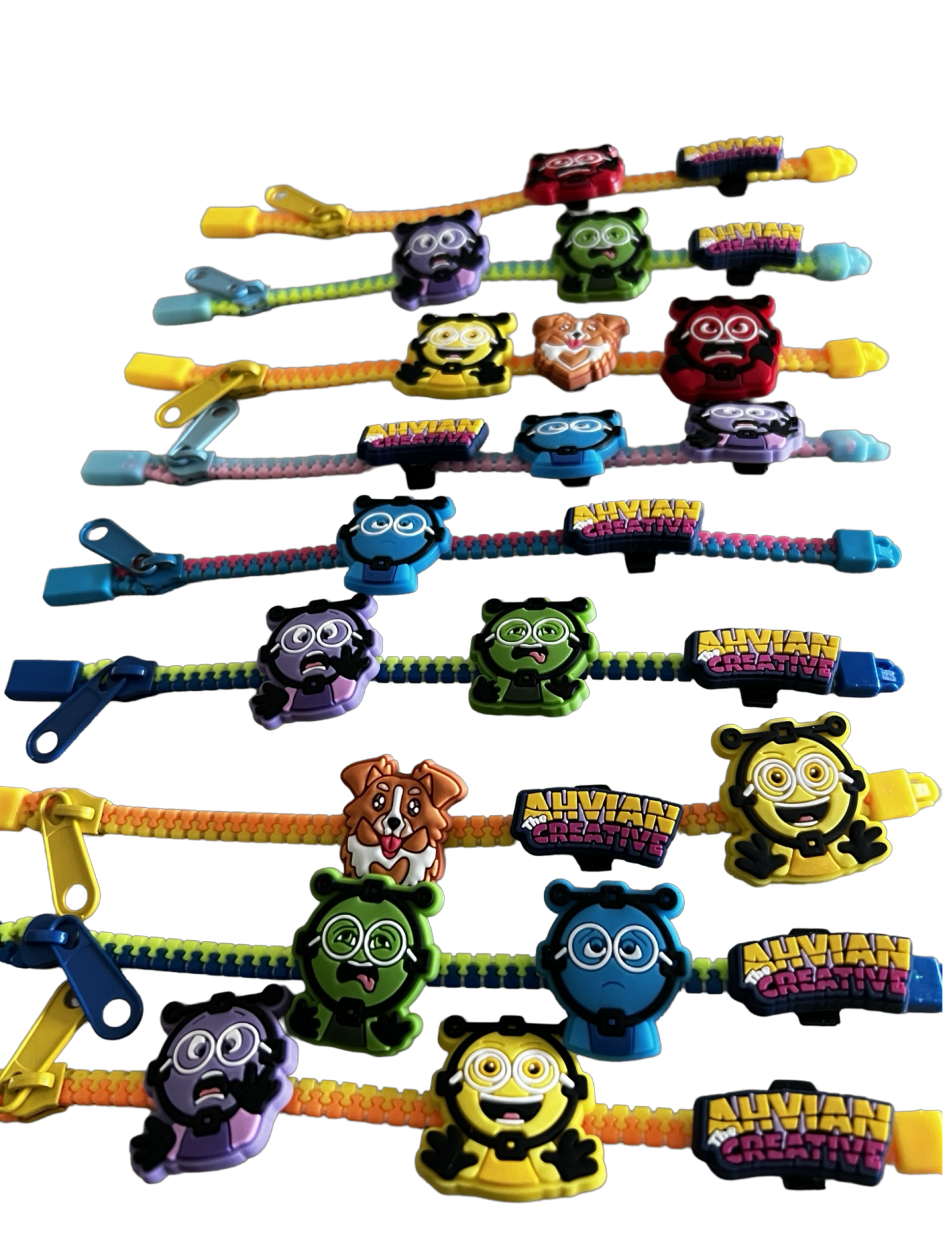 Bracelet for Stress Relief - Fidget Zipper - Supporting Emotion Learning SEL (11pcs)