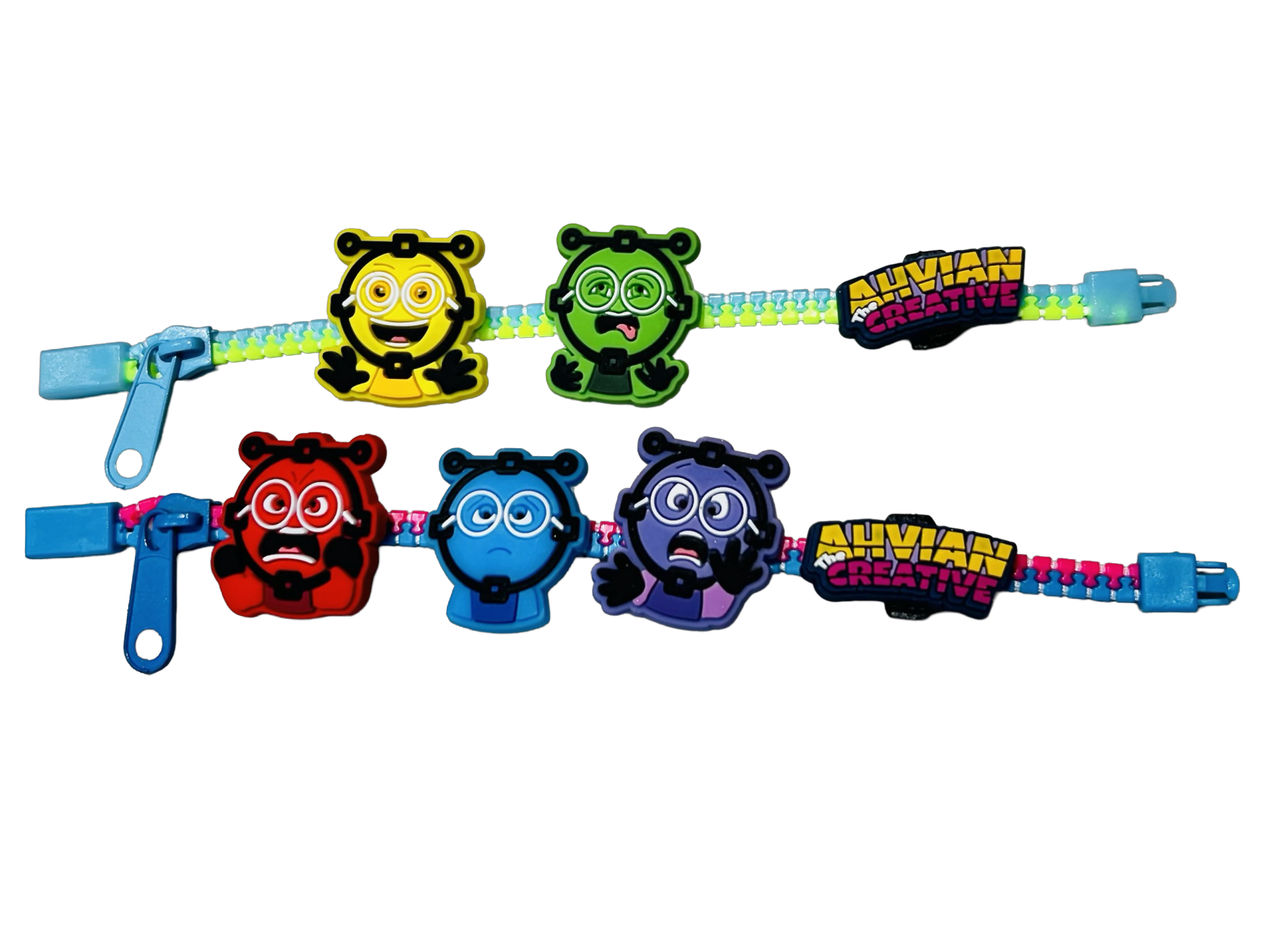 Bracelet for Stress Relief - Fidget Zipper - Supporting Emotion Learning SEL (11pcs)