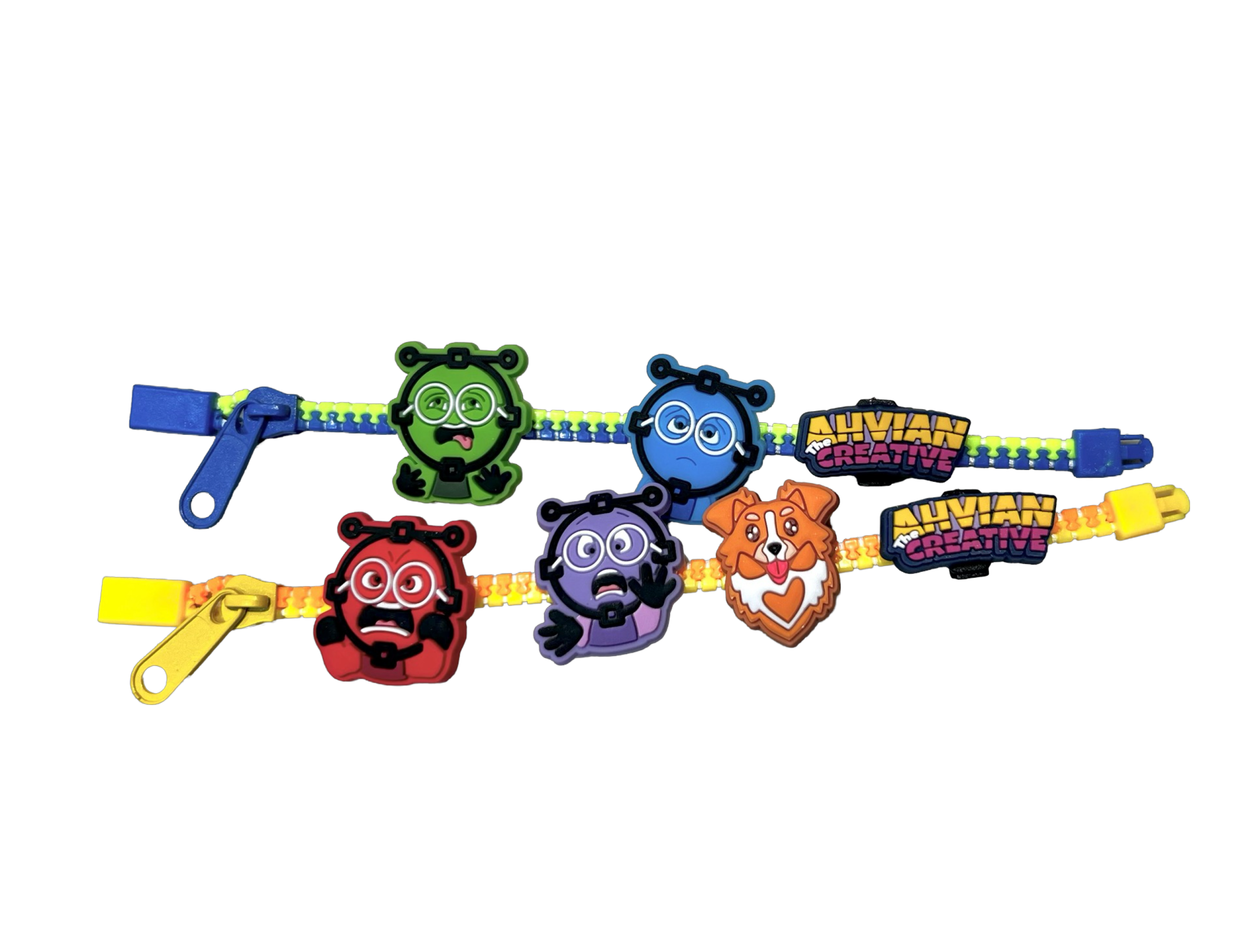Bracelet for Stress Relief - Fidget Zipper - Supporting Emotion Learning SEL (11pcs)