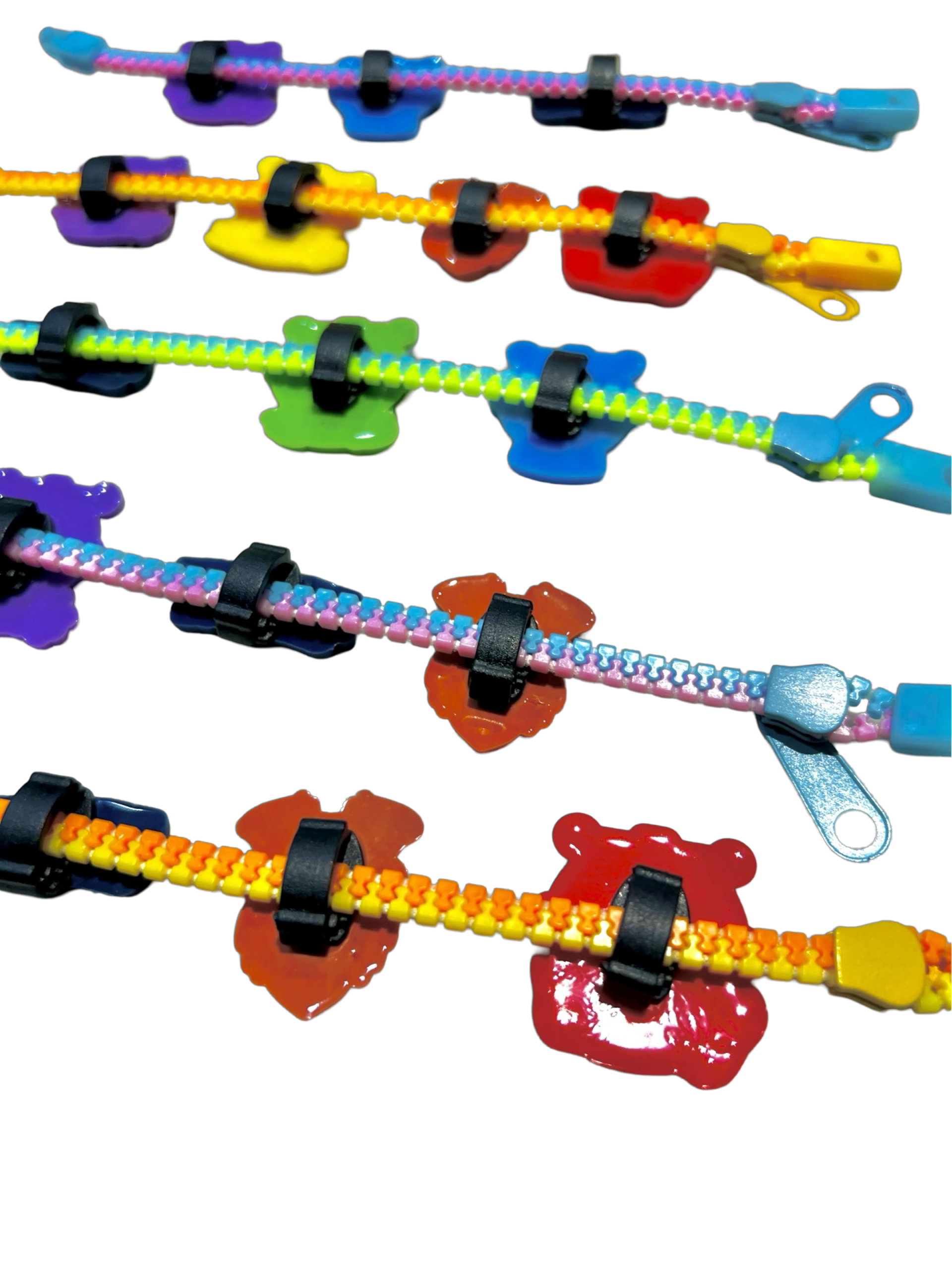 Bracelet for Stress Relief - Fidget Zipper - Supporting Emotion Learning SEL (11pcs)