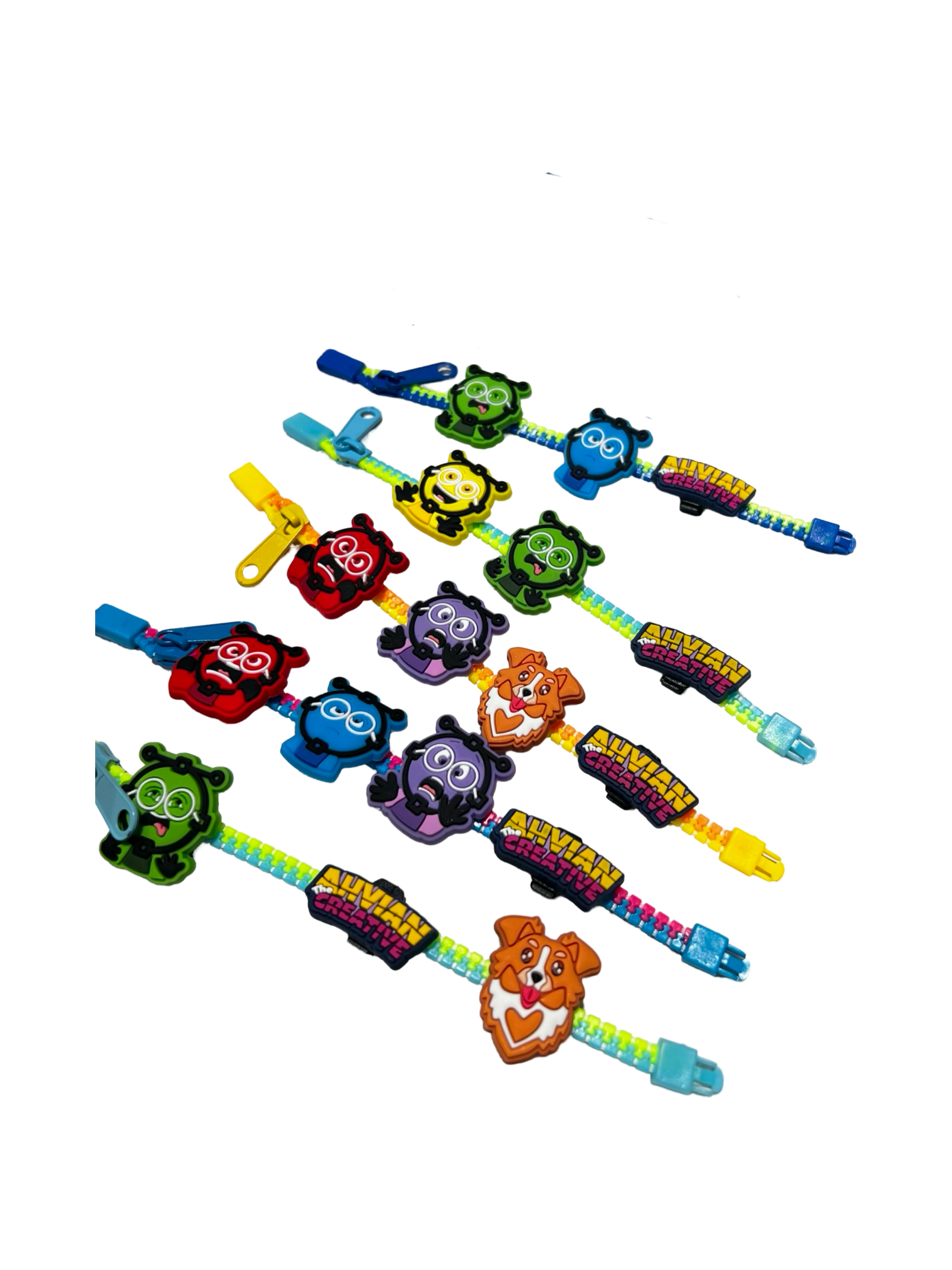 Bracelet for Stress Relief - Fidget Zipper - Supporting Emotion Learning SEL (11pcs)